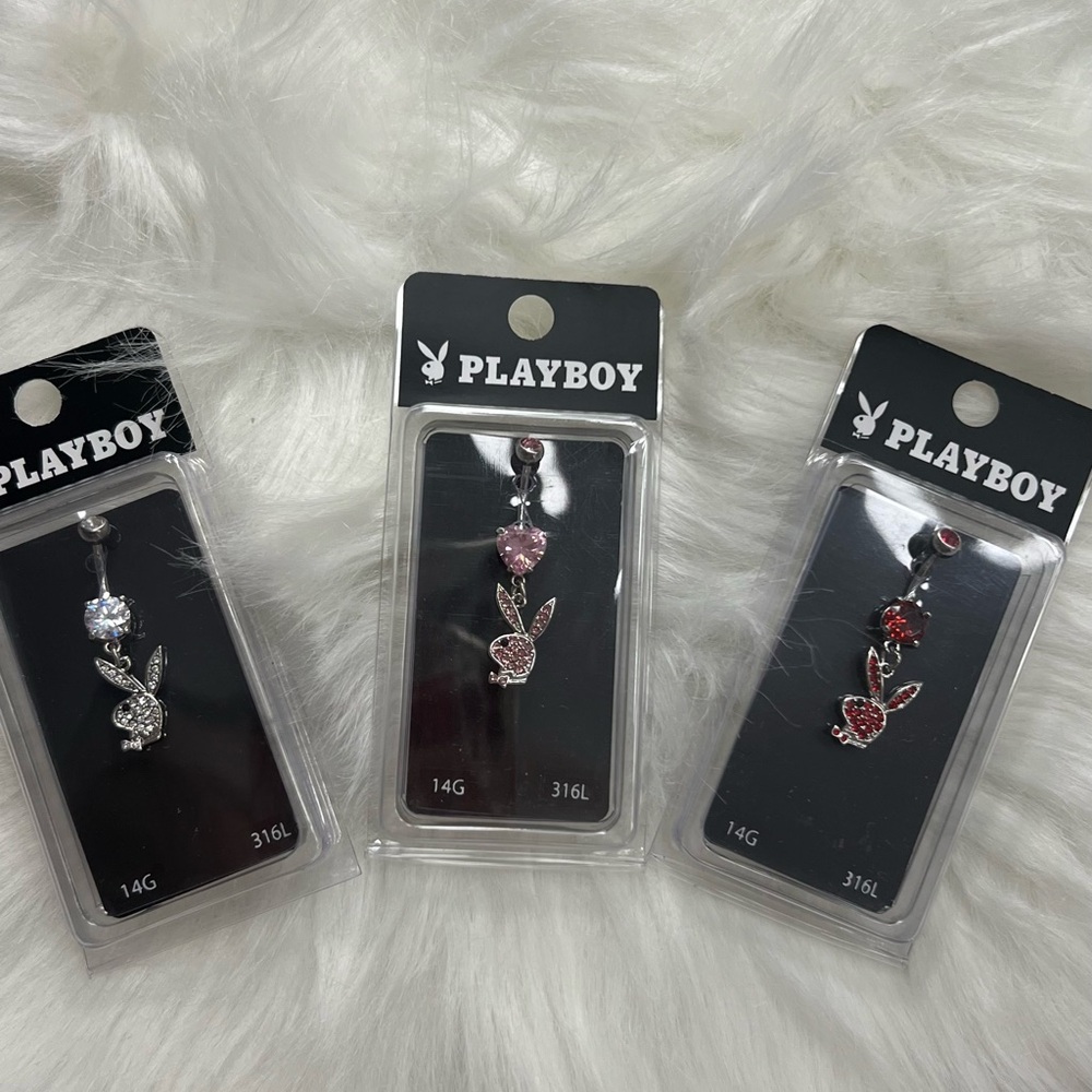 PLAYBOY Belly Ring Trio
